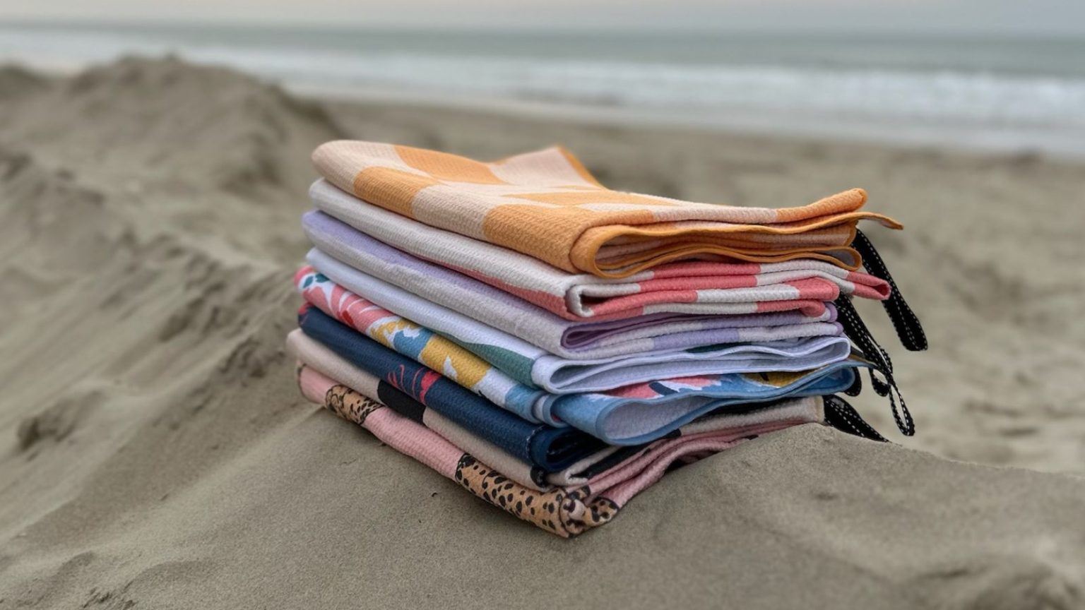 Comparatif entre serviette en coton et microfibre sur la plage