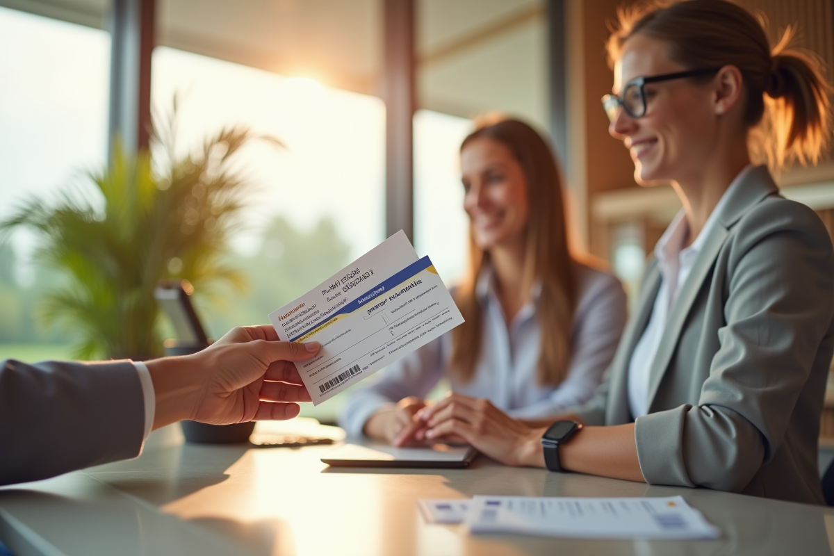 Echange de bons vacances français à la reception d