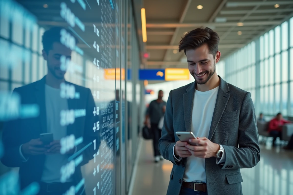 Homme compare vols à l