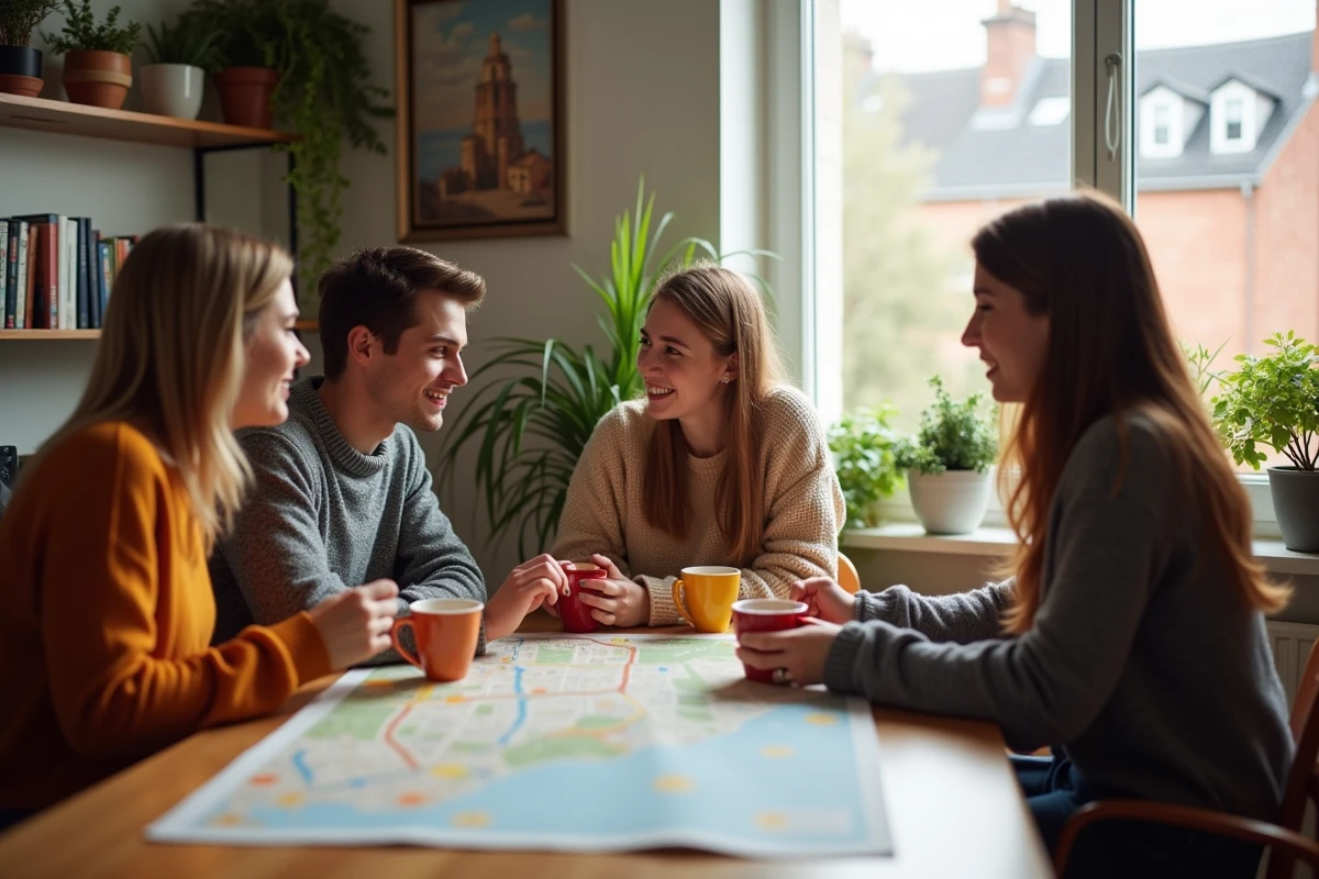 Trois jeunes autour d